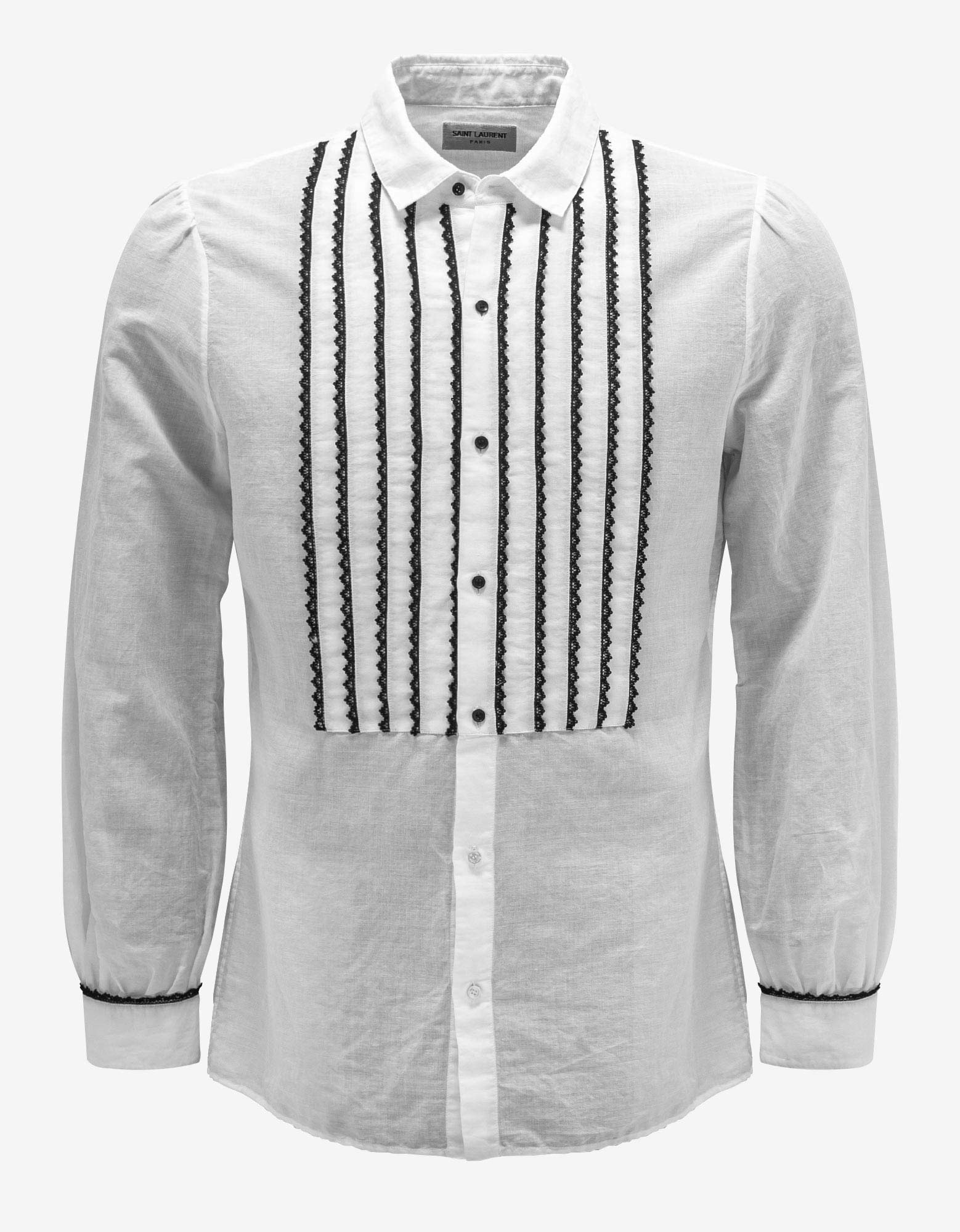 Saint Laurent White Bib Shirt