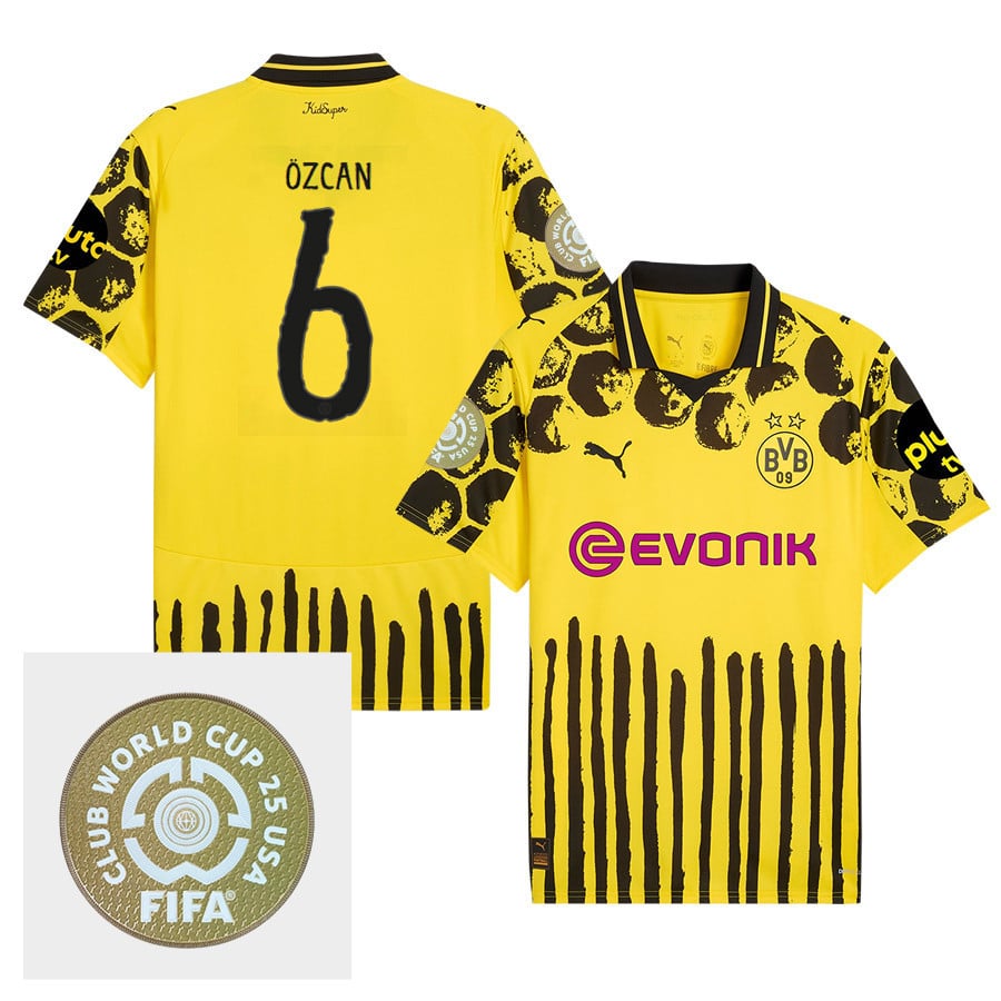 Salih zcan 6 Borussia Dortmund x KidSuper 2025/26 FIFA Club World Cup 25 USA Patch Men Jersey - Yellow