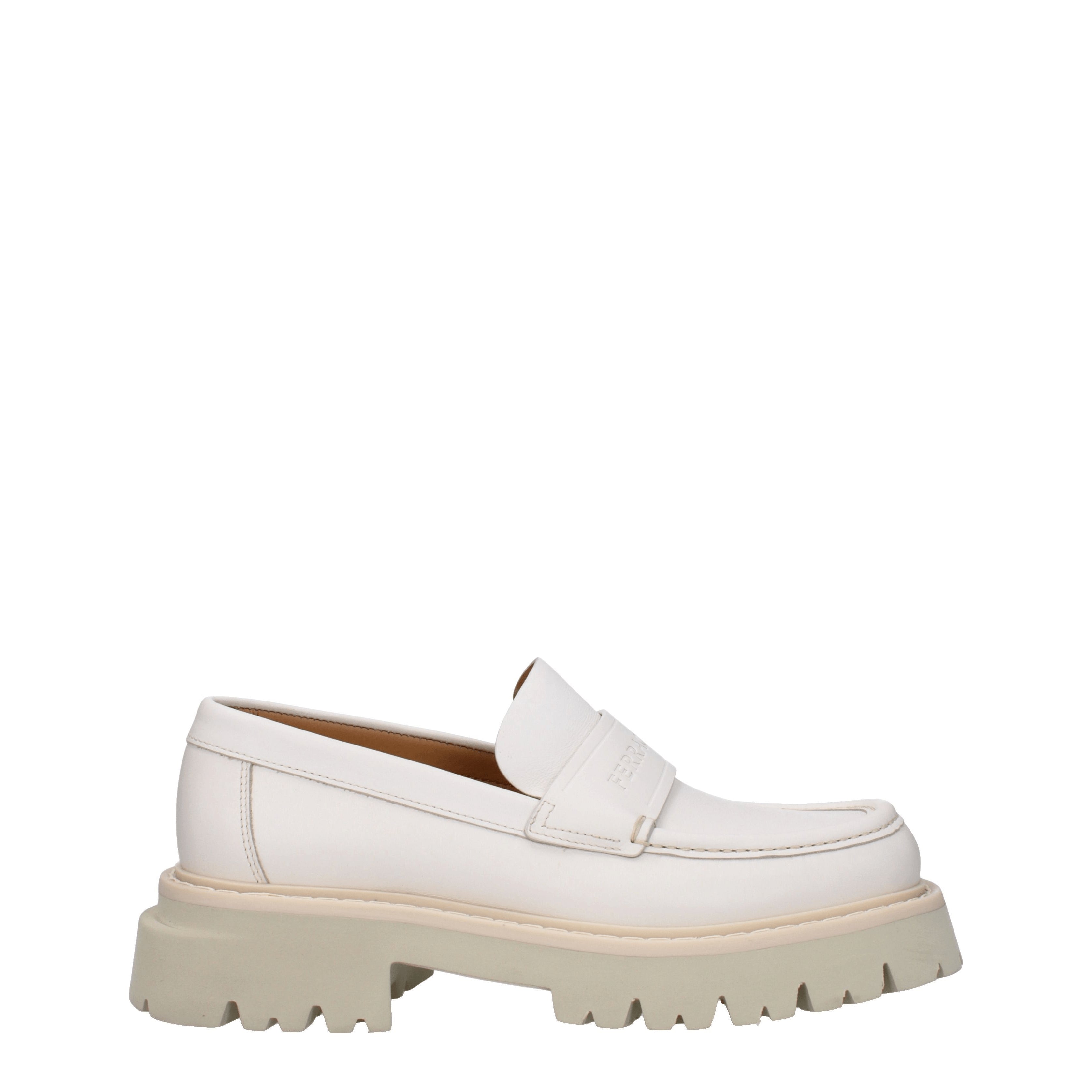 Salvatore Ferragamo Loafers Men Leather Beige/Mascarpone
