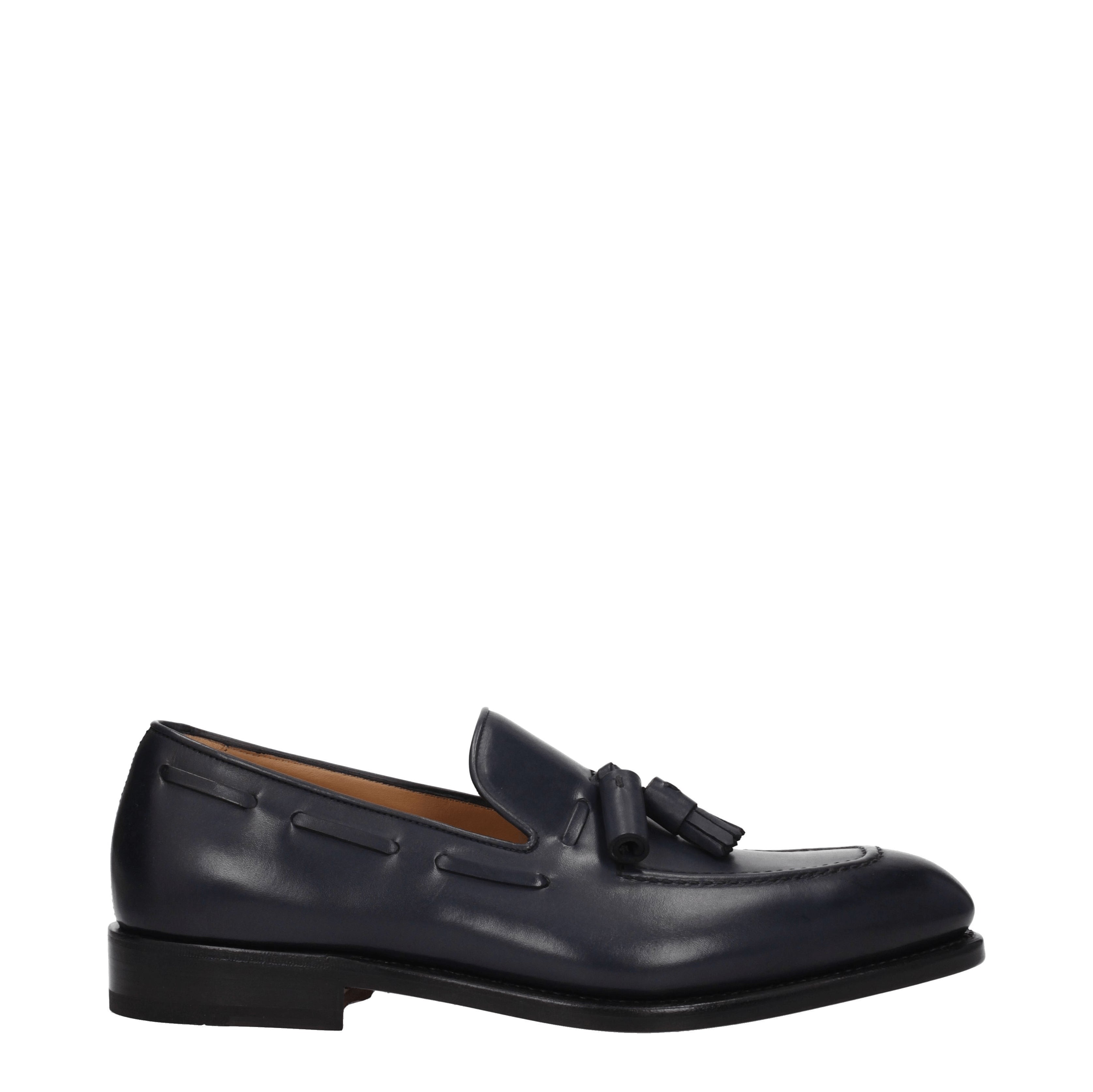 Salvatore Ferragamo Loafers Men Leather Blue/Blue Navy