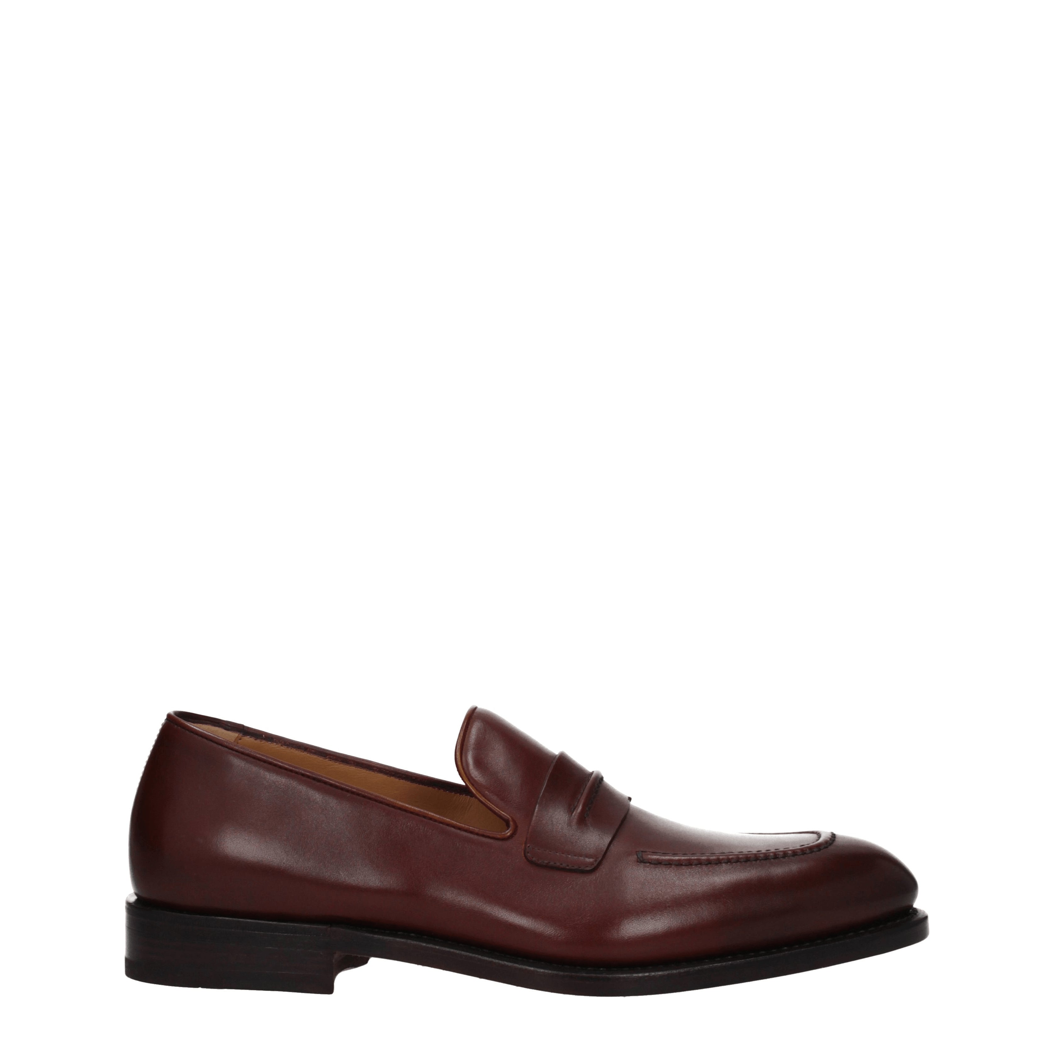 Salvatore Ferragamo Loafers Men Leather Brown/Capuchin