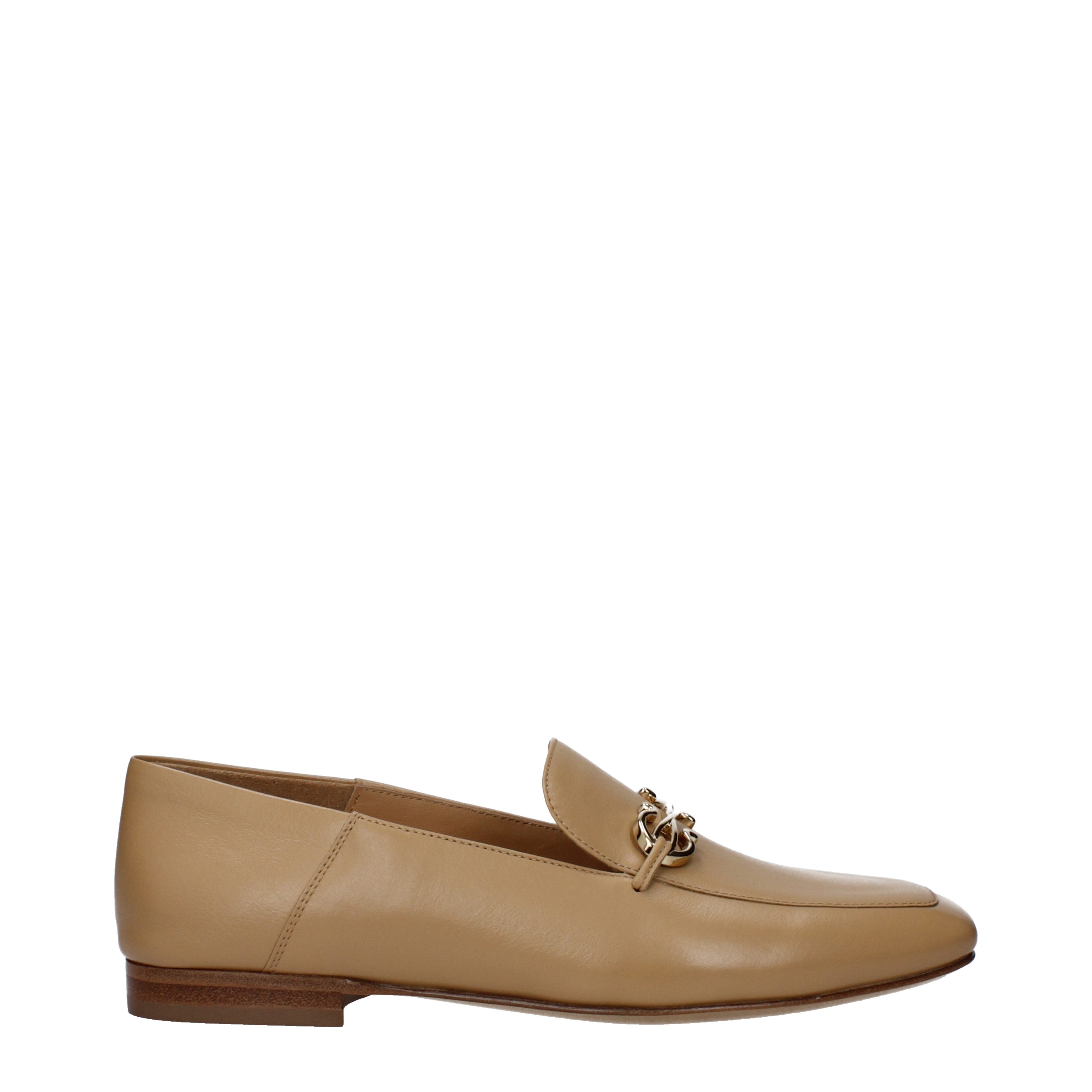 Salvatore Ferragamo Loafers Women Leather Beige/Camel