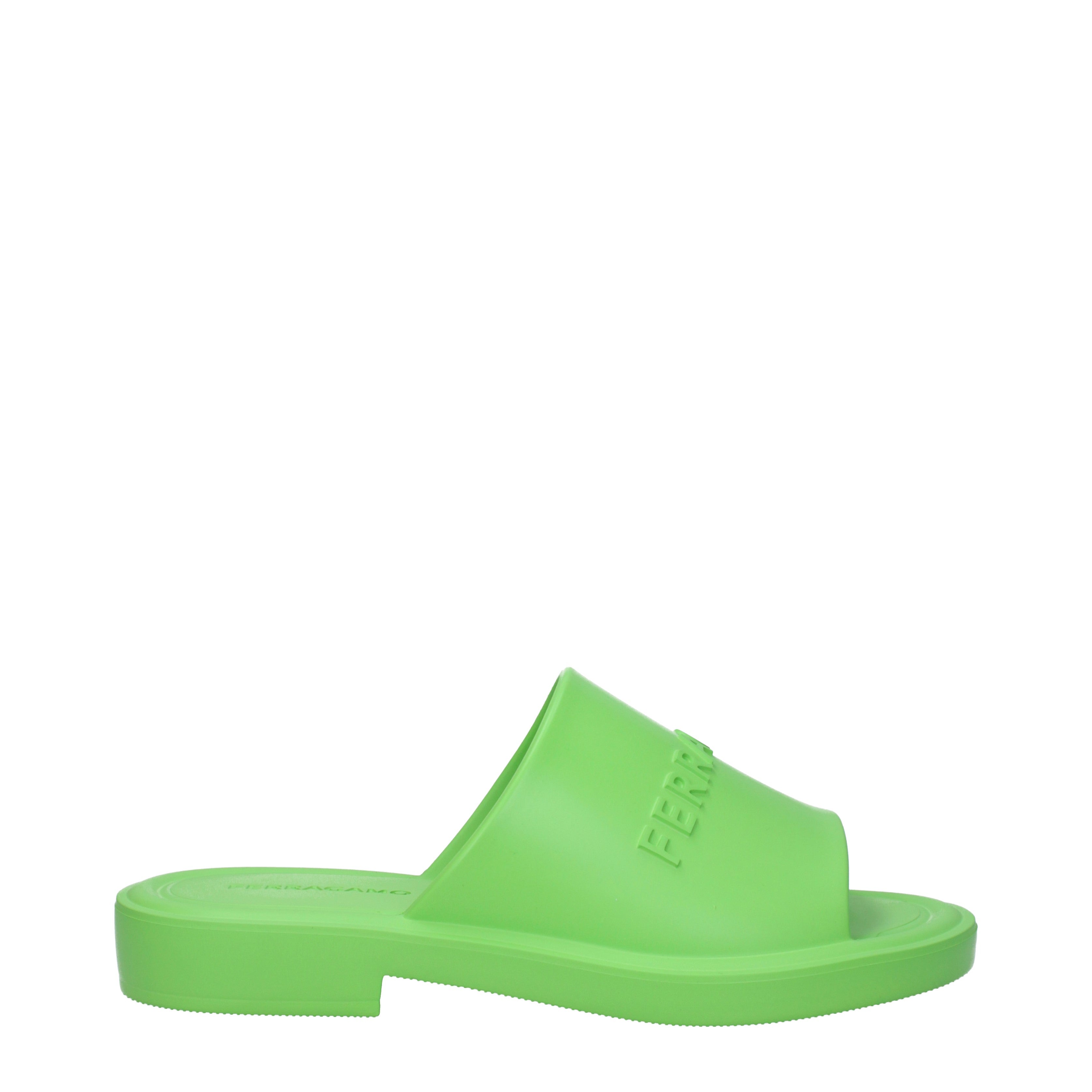 Salvatore Ferragamo Slippers and Clogs Men Rubber Green/Lime