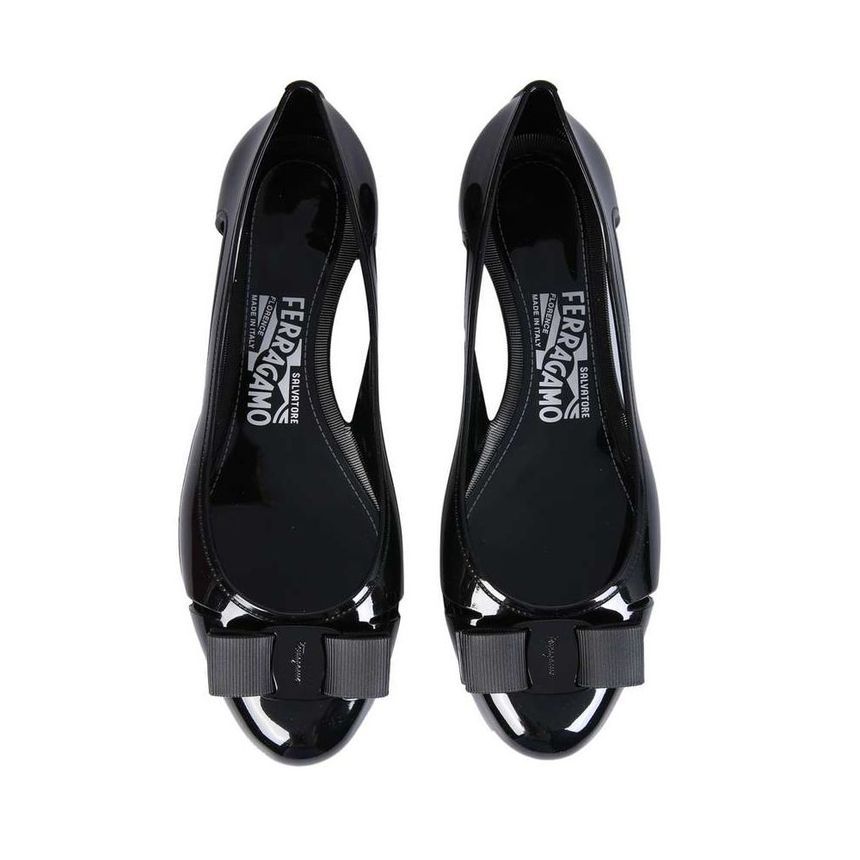 Salvatore Ferragamo VARA 30 Jelly Shoes Black 0726363
