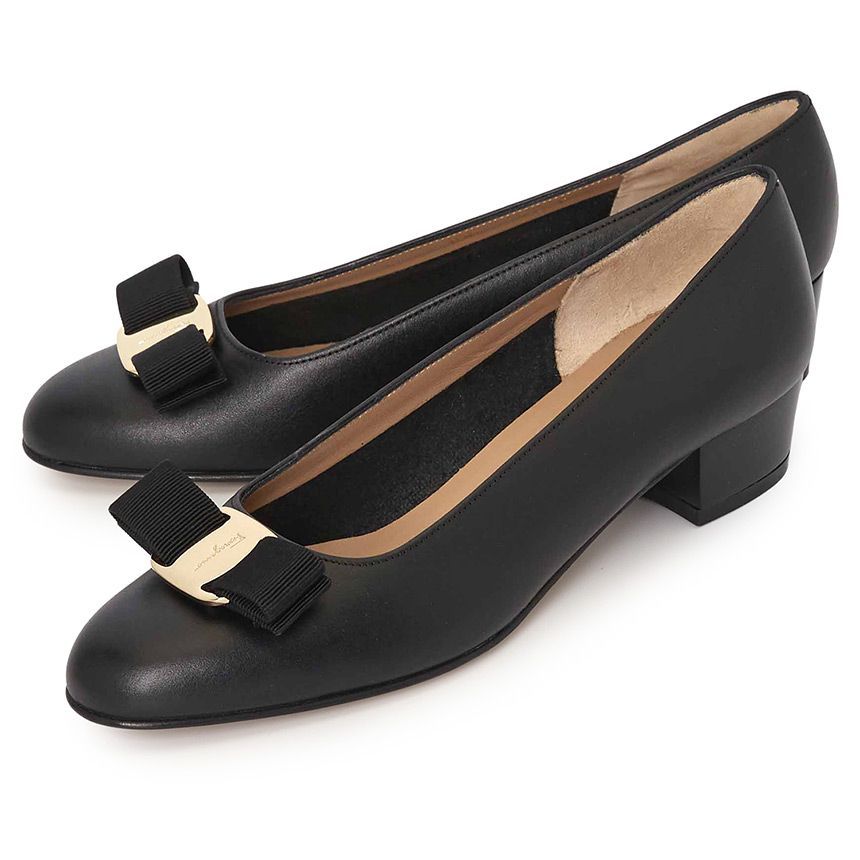 Salvatore Ferragamo Women's Pump Shoes VARA 3CM NERO 0574571