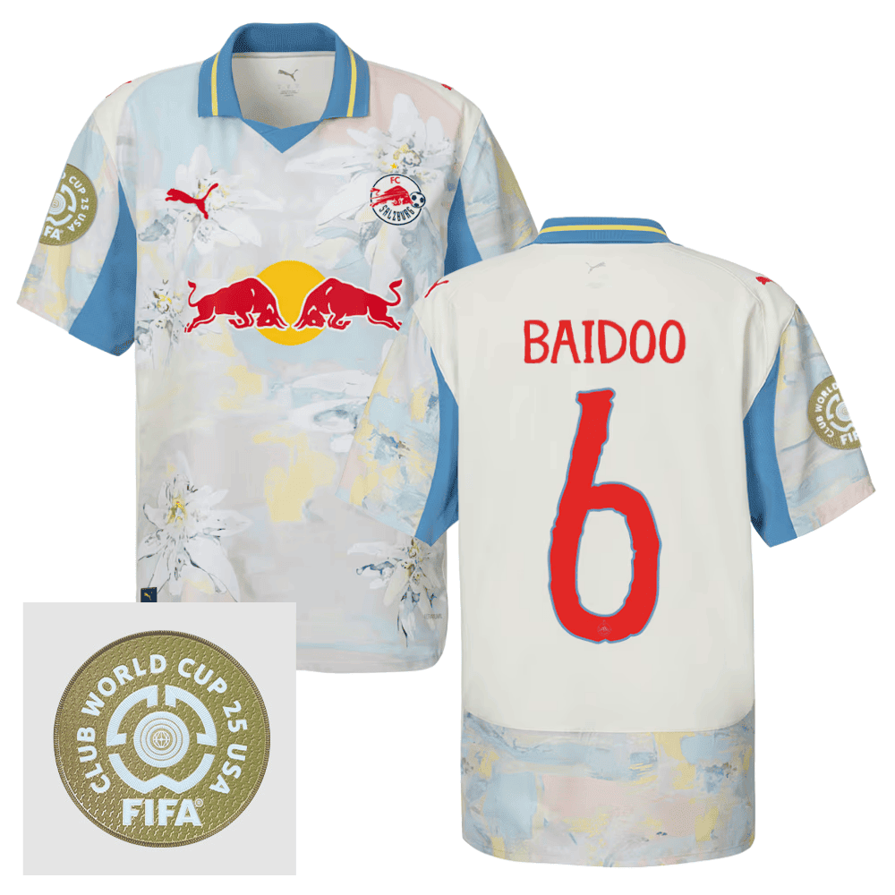 Samson Baidoo 6 Red Bull Salzburg x KidSuper 2025/26 FIFA Club World Cup 25 USA Patch Men Jersey - Beige