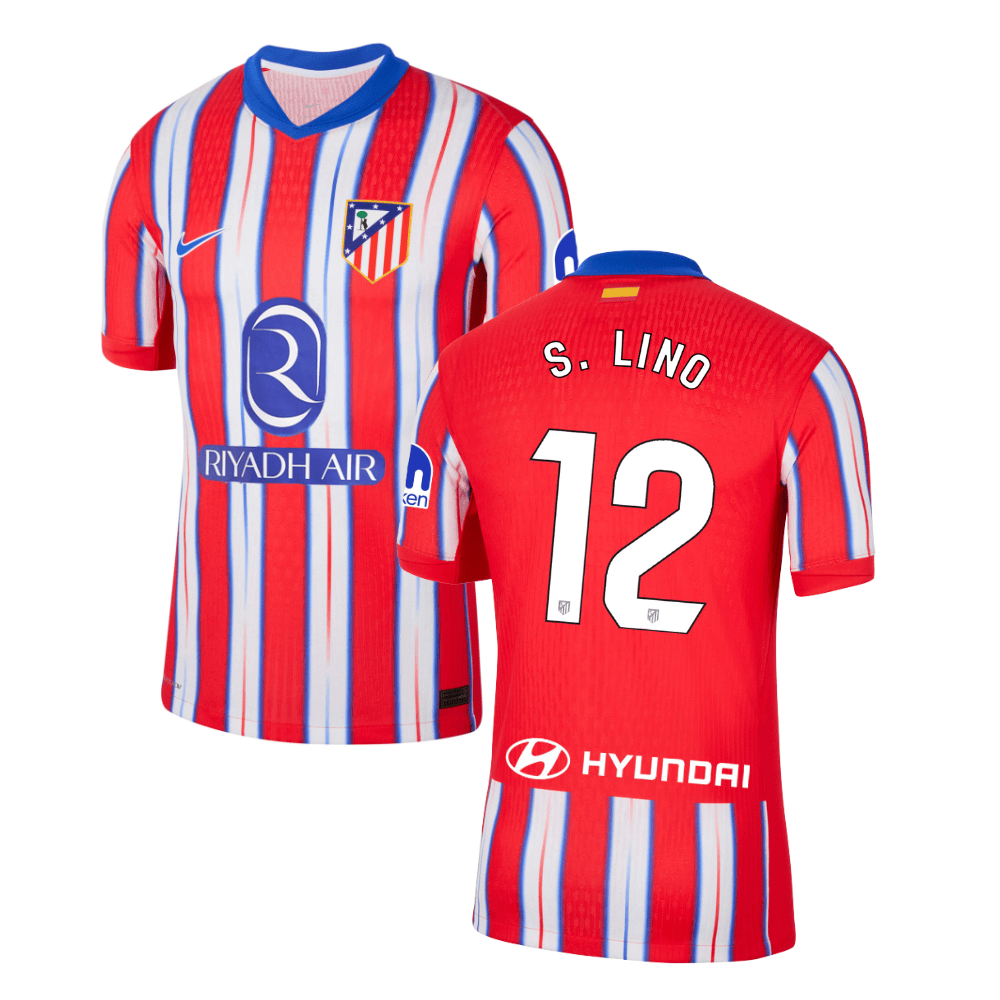 Samuel Lino 12 Atletico de Madrid 2024-25 Home Match Jersey - Red