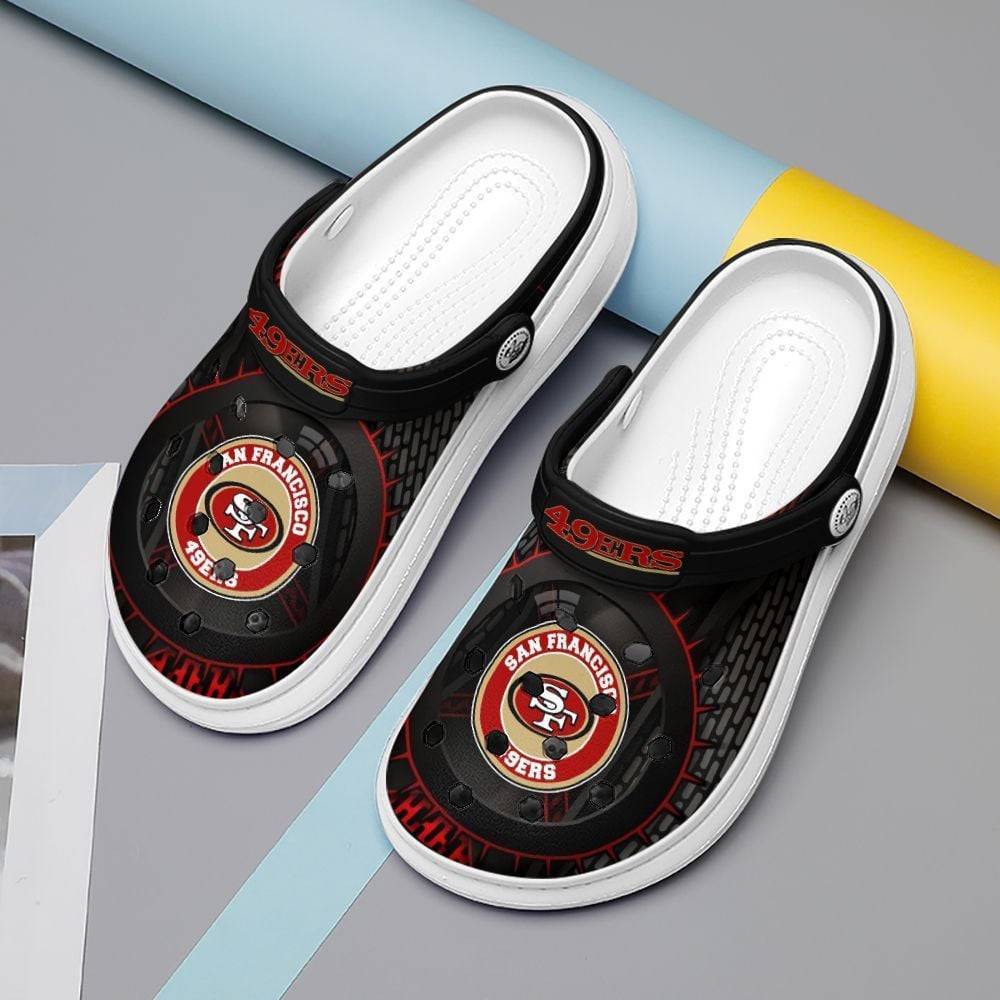 San Francisco 49Ers Crocs Clog Comfortable Water Shoes Signature Water Resistant Style