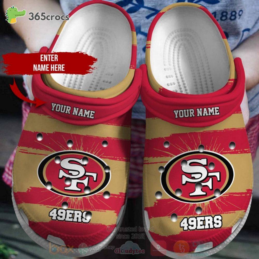 San Francisco 49Ers Nfl Custom Name Crocs For Fans 