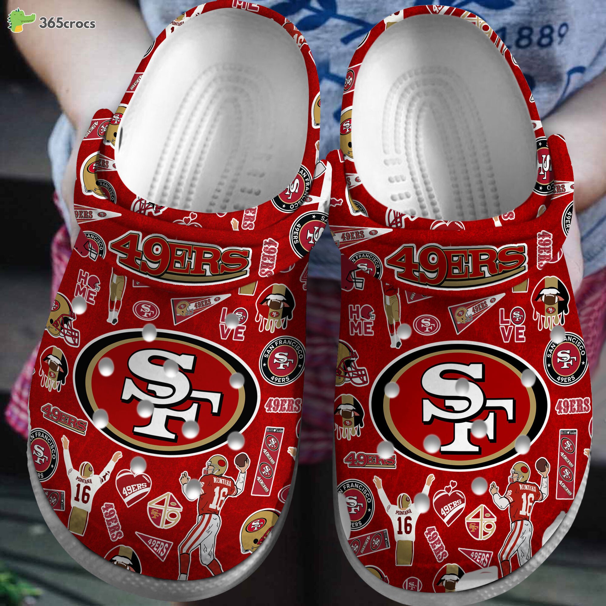 San Francisco 49Ers Nfl Sport Comfortable Clogs Shoes Crocs Fans Edition