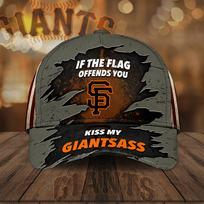 San Francisco Giants If The Flag Offends You Kiss My Giantsass 3D Classic Baseball Cap CNI2157