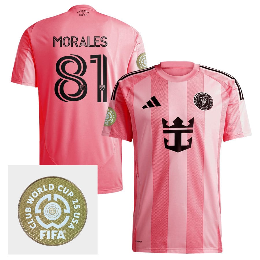 Santiago Morales 81 Inter Miami CF 2025 Euforia FIFA Club World Cup 25 USA Patch Men Jersey - Light Pink
