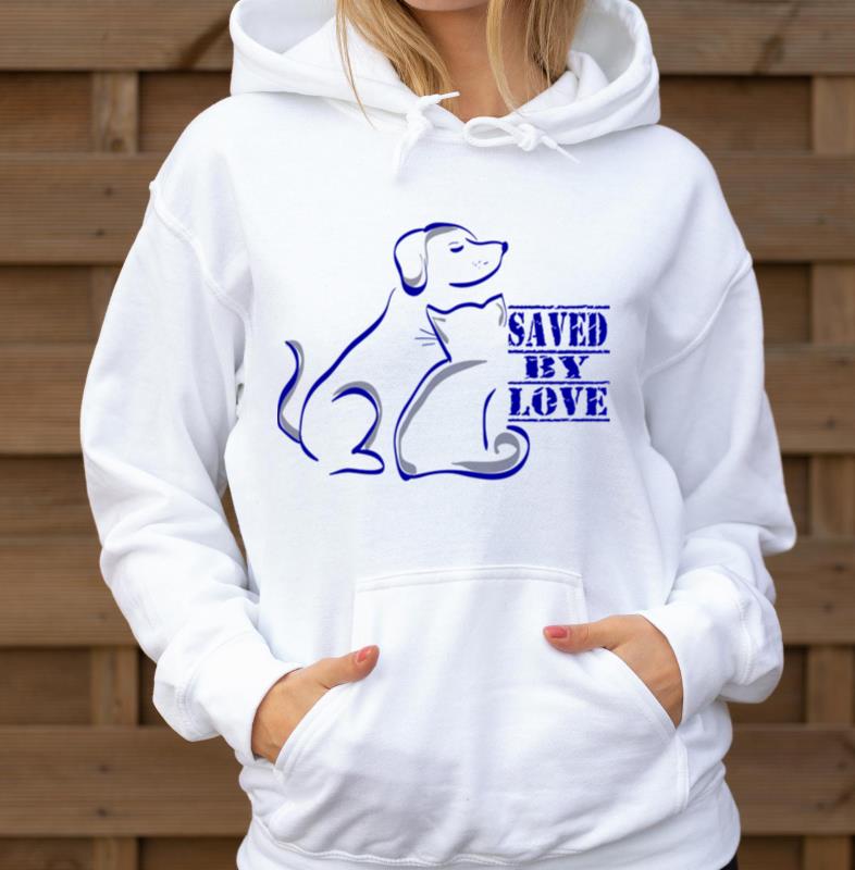 Saved by love,cat,dog - Unisex Hoodie