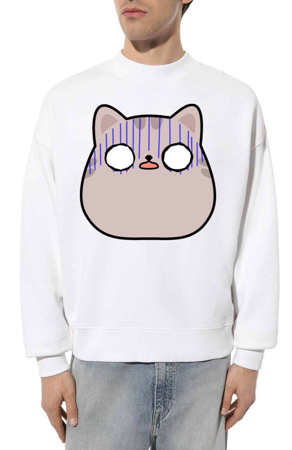 Scared Tabby Cat - Unisex Sweatshirt