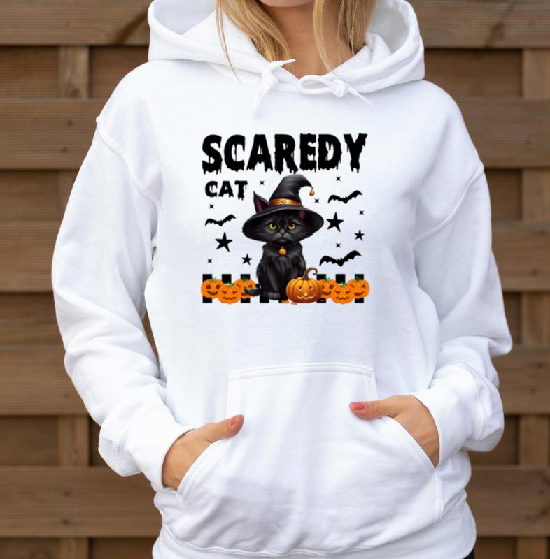 Scaredy cat hallowen shirt - Unisex Hoodie