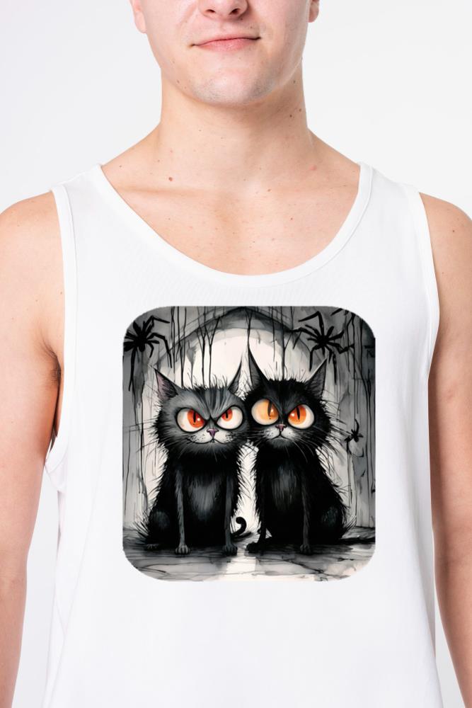 Scary black cats - Unisex Tank Top