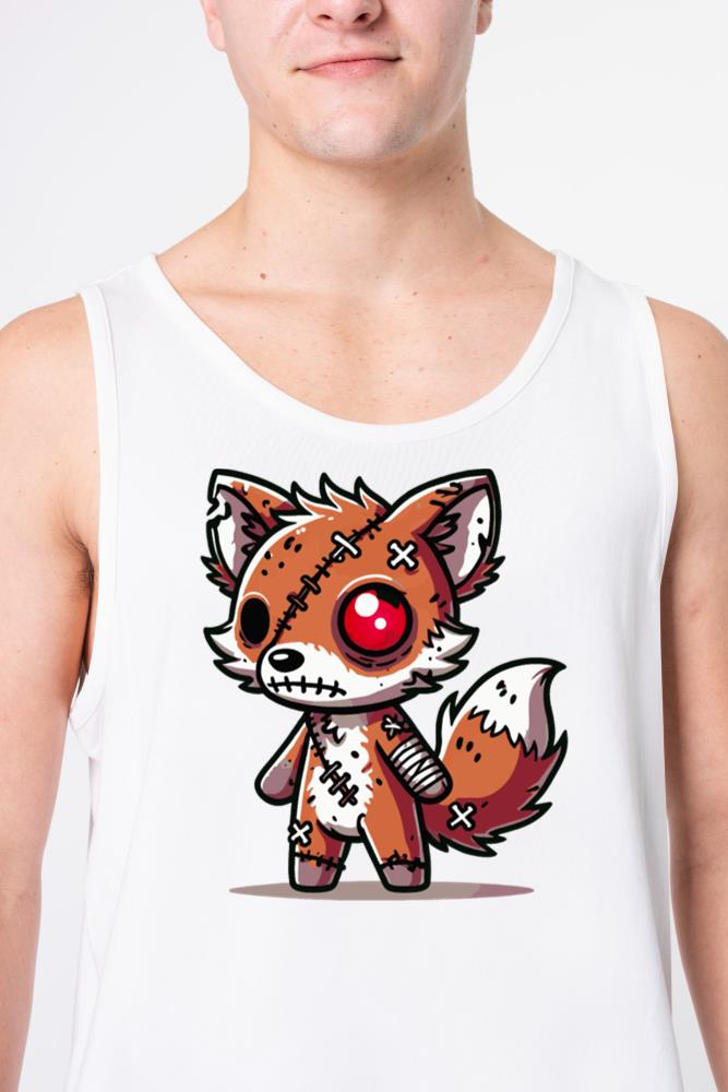 scary zombie fox for Halloween fun - Unisex Tank Top