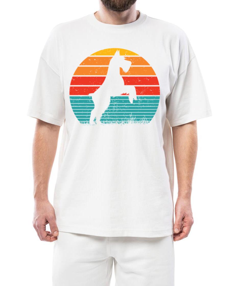 Schnauzer Dog Sunset_1 - Unisex Standard T-Shirt