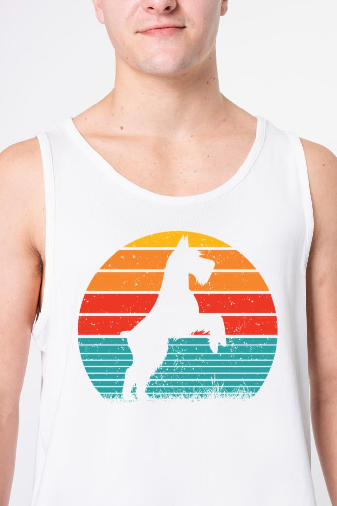 Schnauzer Dog Sunset_1 - Unisex Tank Top