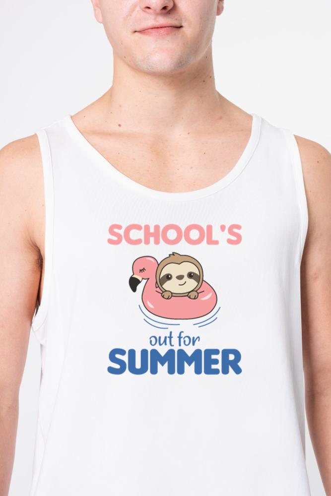 Schools Out For Summer Sloth Funny Animals - Unisex Tank Top