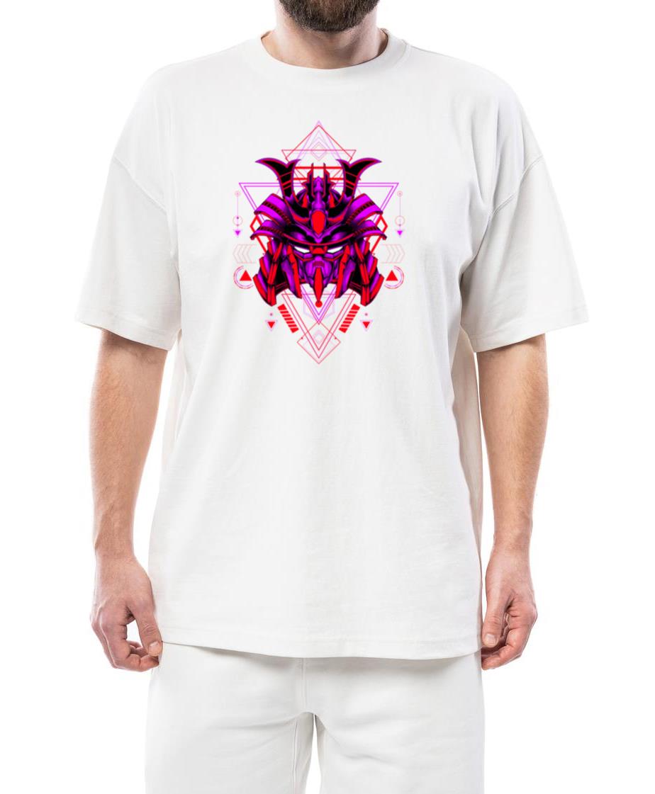 Sci-fi Fantasy anime t-shirt design (samurai mask)_1 - Unisex Standard T-Shirt