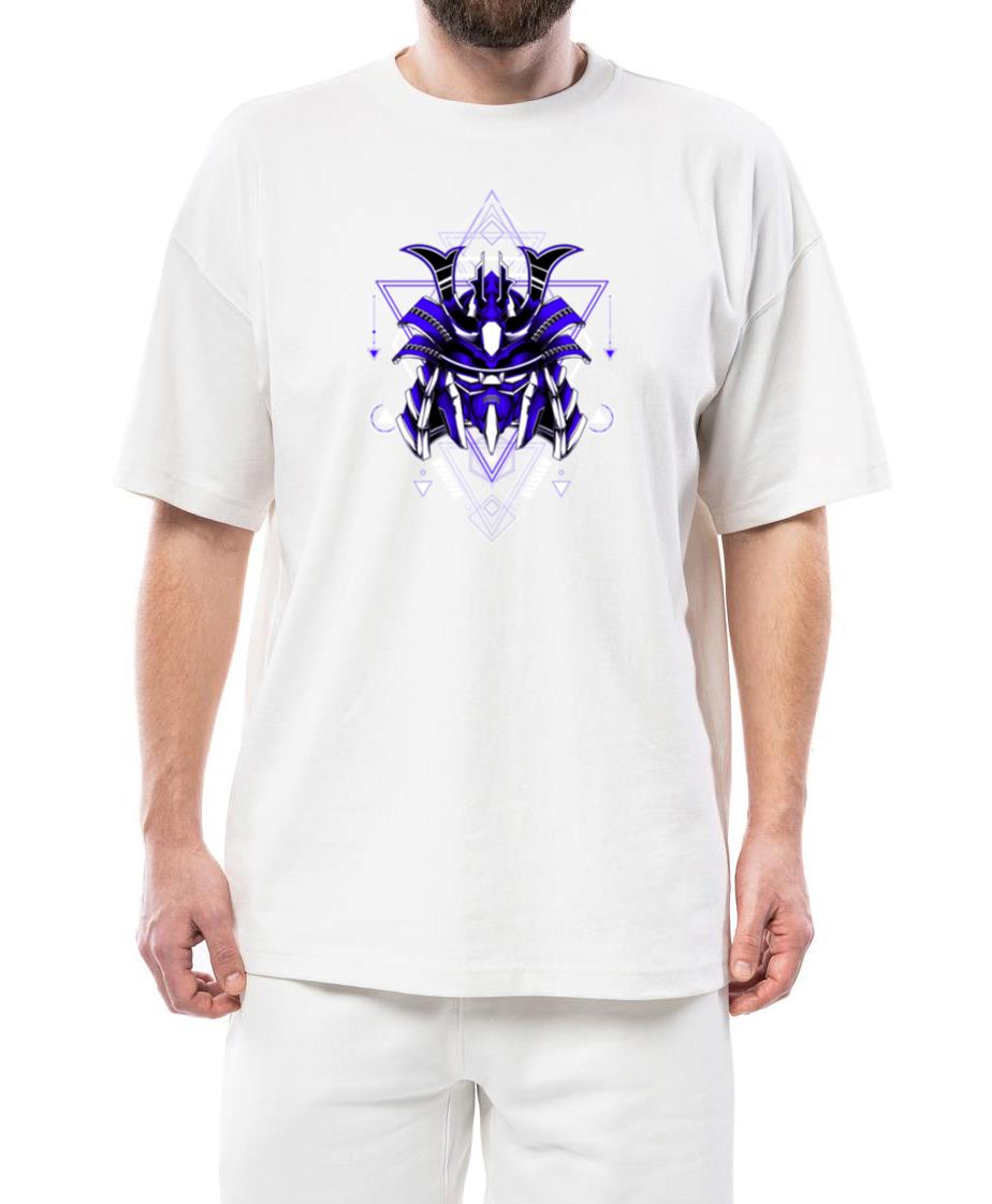 Sci-fi Fantasy anime t-shirt design (samurai mask)_3 - Unisex Standard T-Shirt