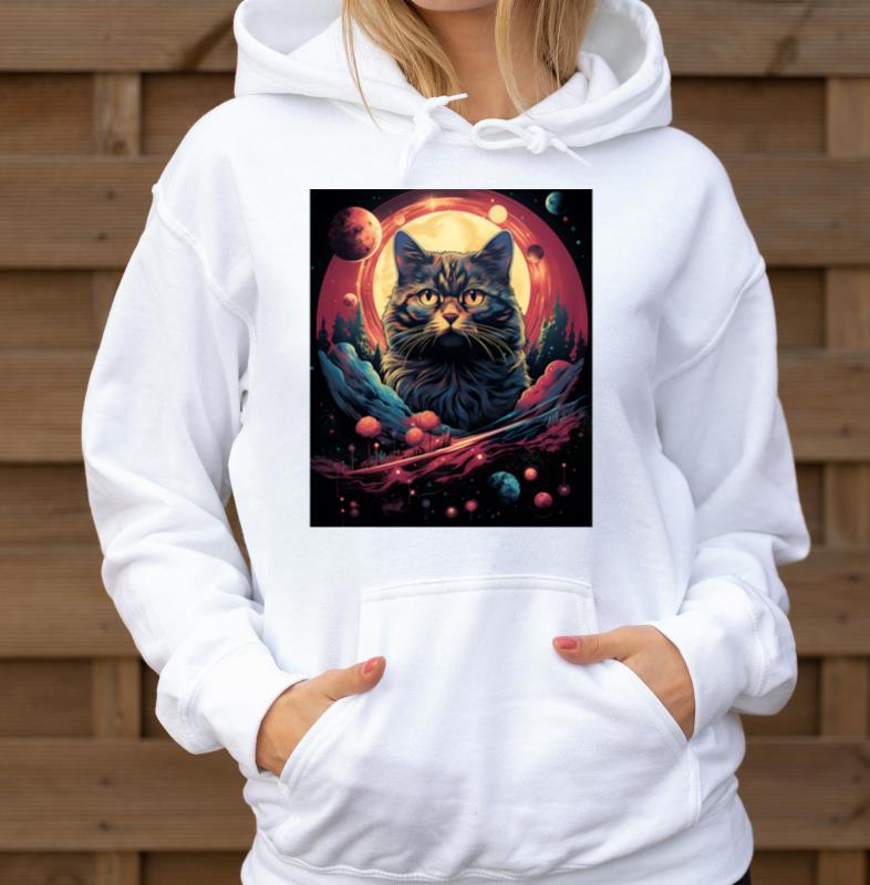 Science Fiction Forest Kitten Feline Animal Cute - Unisex Hoodie