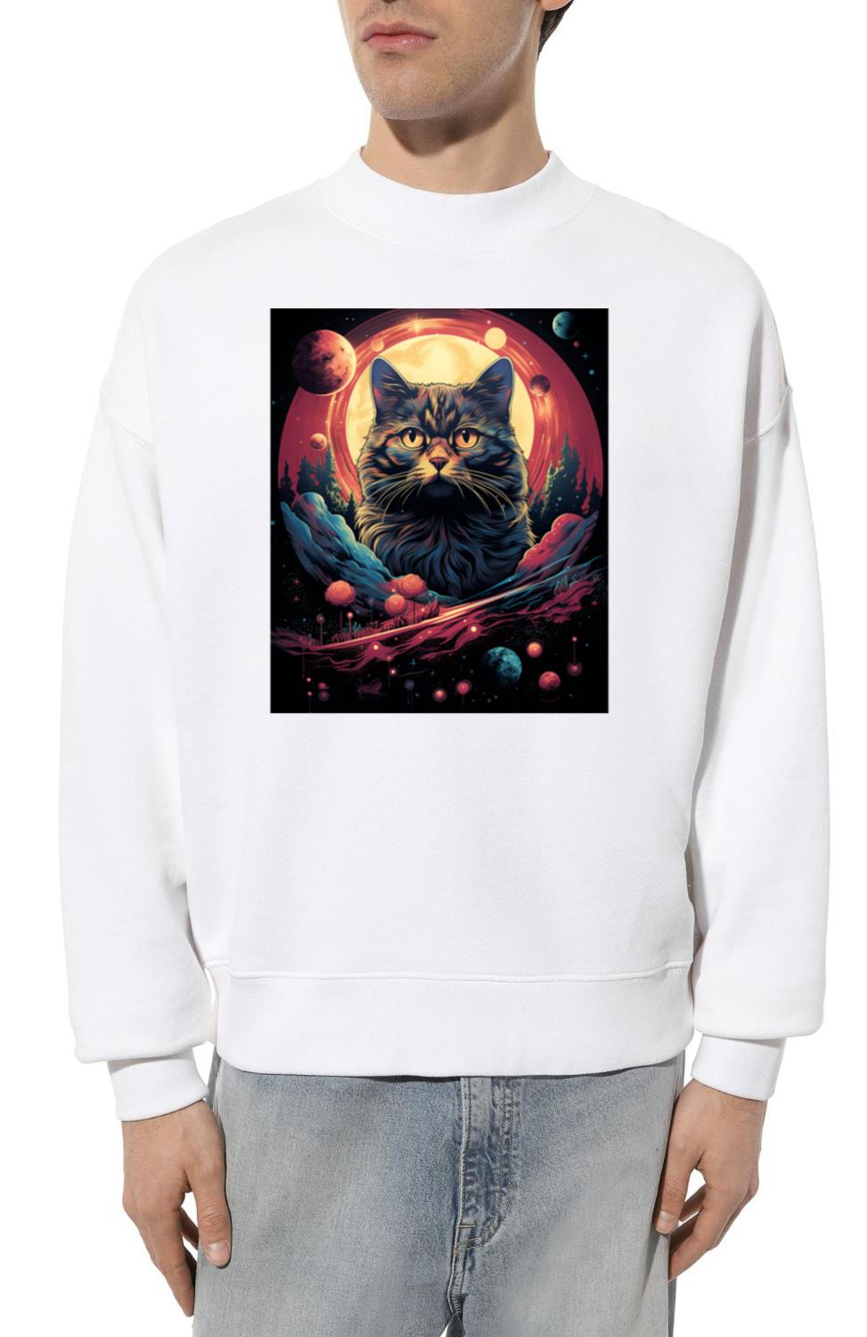Science Fiction Forest Kitten Feline Animal Cute - Unisex Sweatshirt