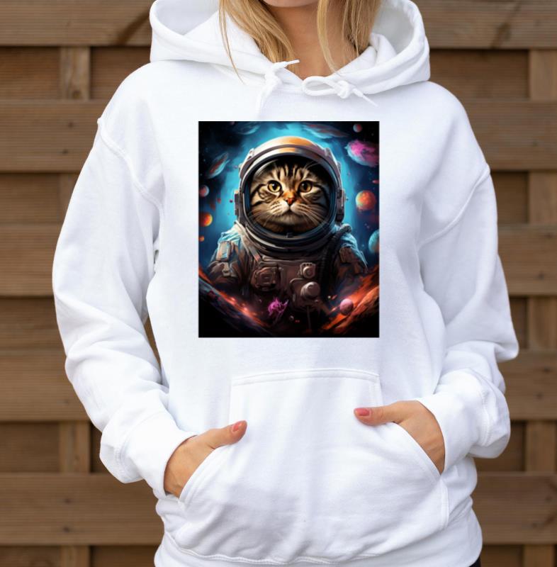 Science Fiction Kitten Astronaut Feline Animal - Unisex Hoodie