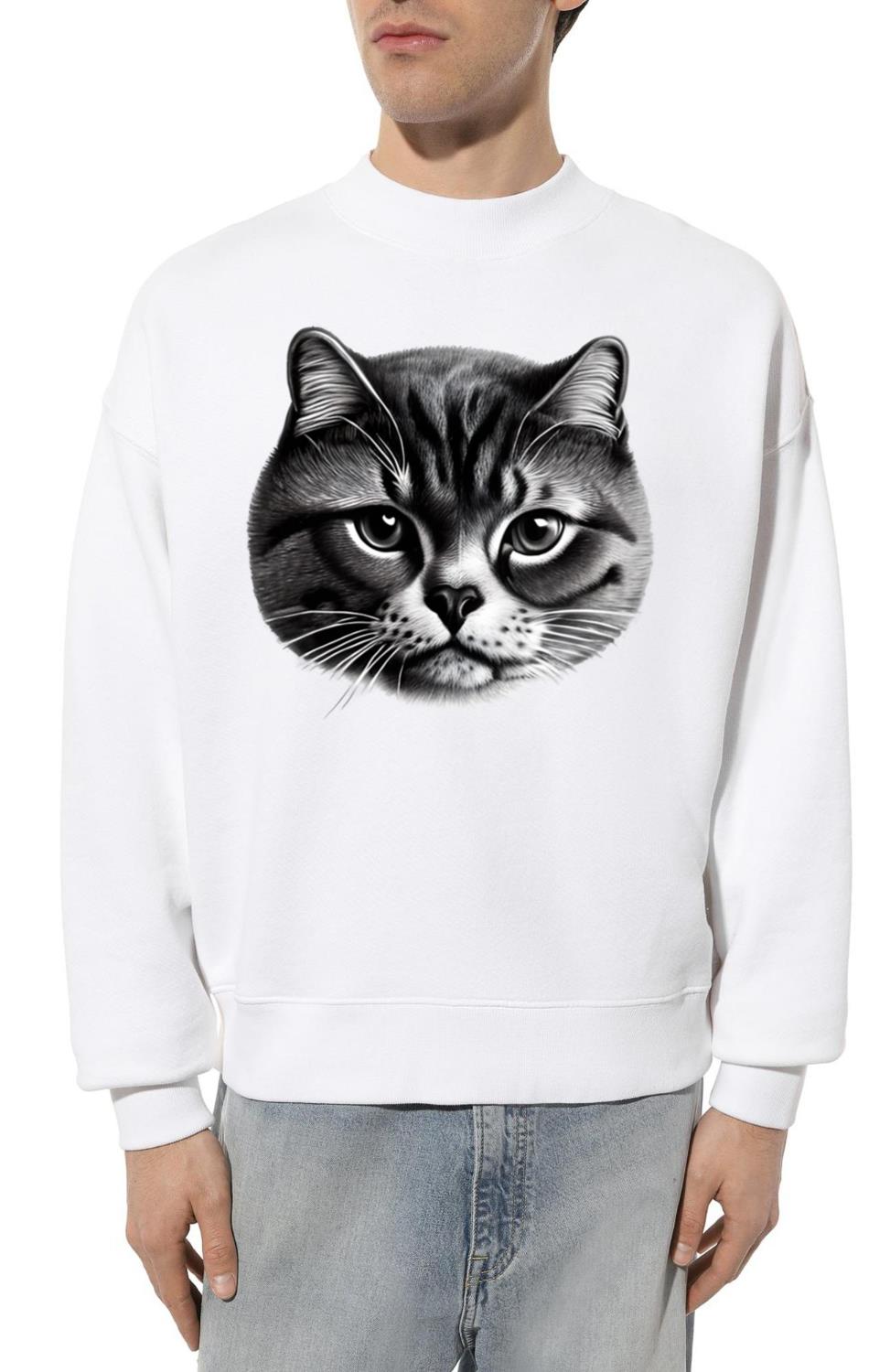 Scottish Shorthair Cat Sketch - Unisex Sweatshirt