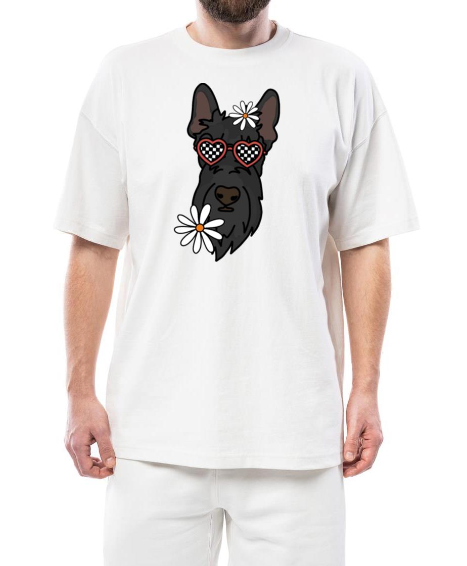 Scottish Terrier Black Retro Dog - Unisex Standard T-Shirt