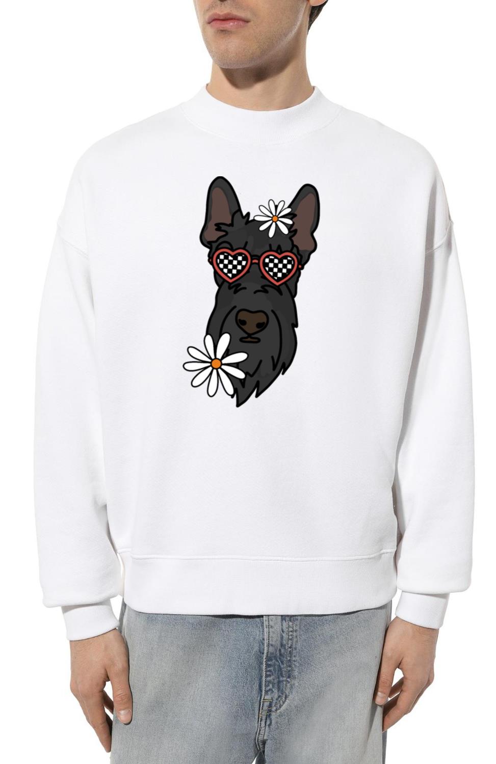Scottish Terrier Black Retro Dog - Unisex Sweatshirt