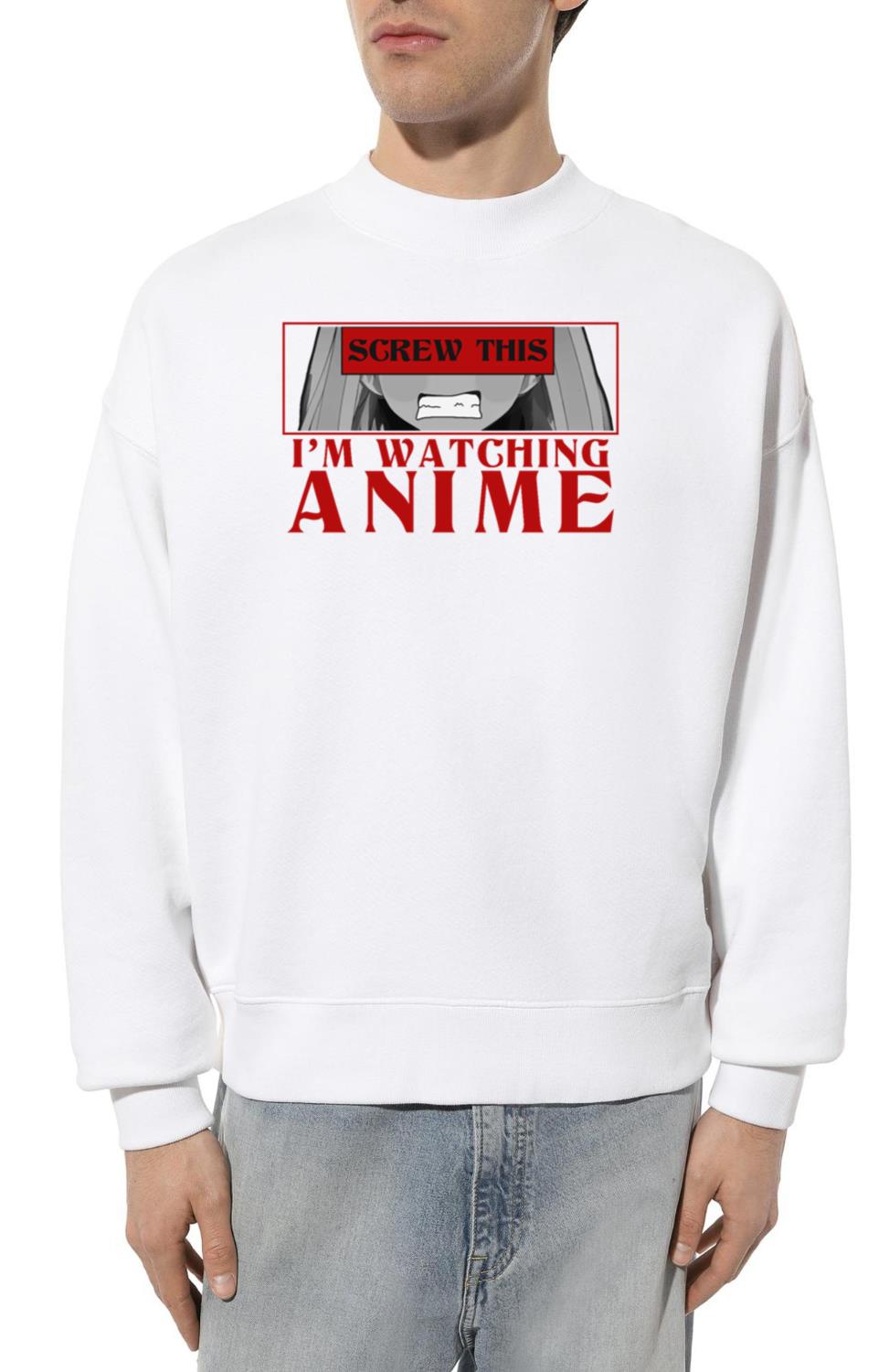 Screw This I'm Watching Anime Profanity Gothic - Unisex Sweatshirt