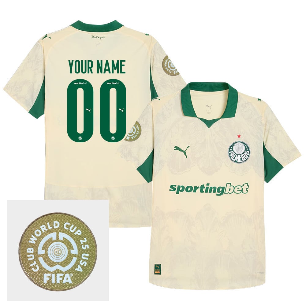 SE Palmeiras x KidSuper 2025/26 FIFA Club World Cup 25 USA Patch Men Custom Jersey - Yellow