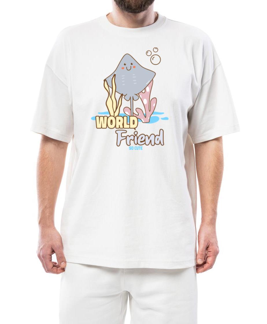 Sea animals cute design_4 - Unisex Standard T-Shirt