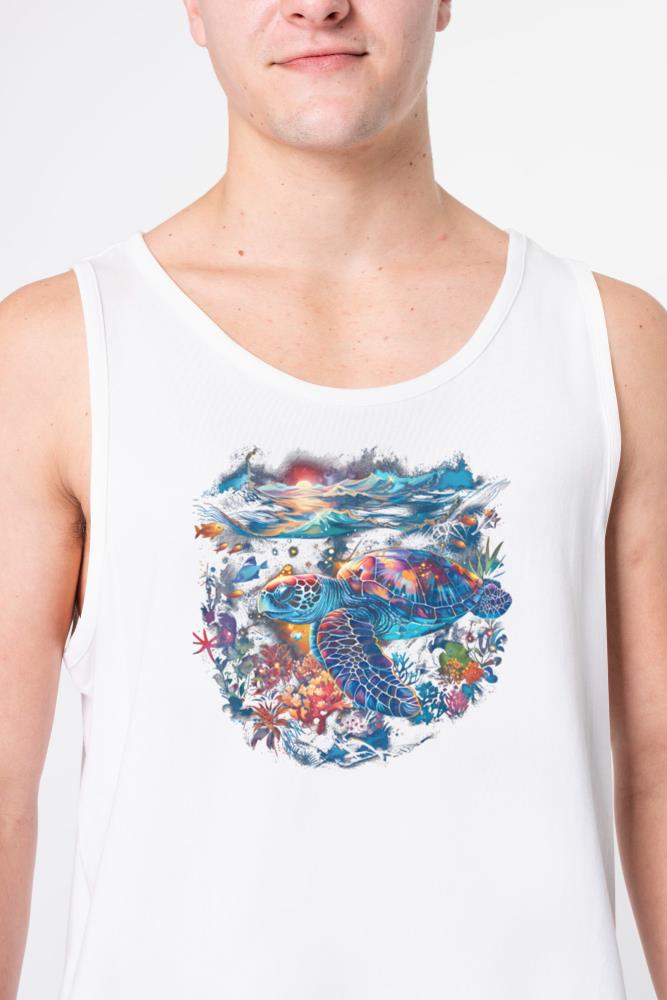 Sea Turtle Beach Lover Ocean Animal Graphic - Unisex Tank Top