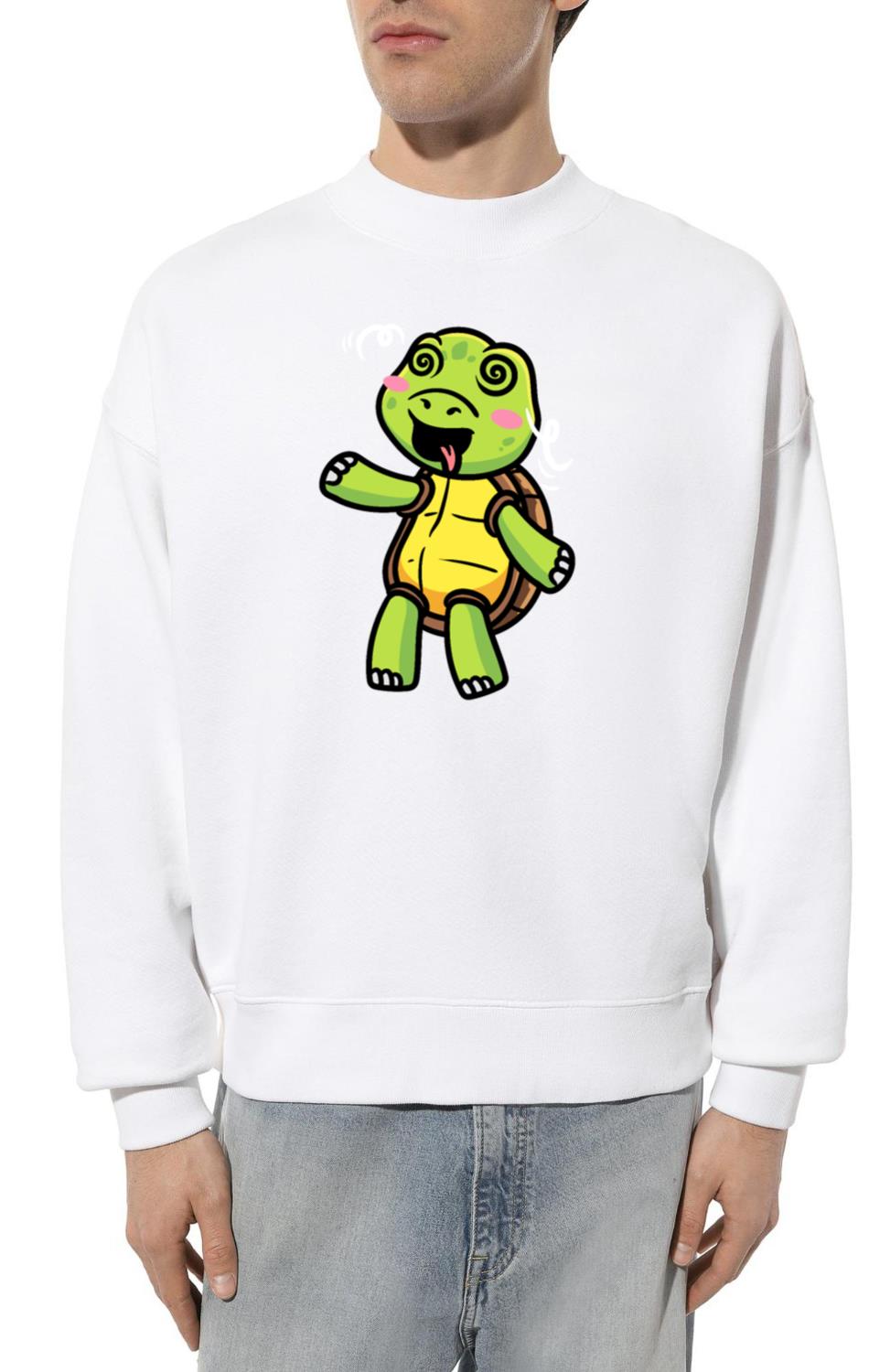 Sea Turtle Emoticon Tortoise Lover Ocean Animal - Unisex Sweatshirt
