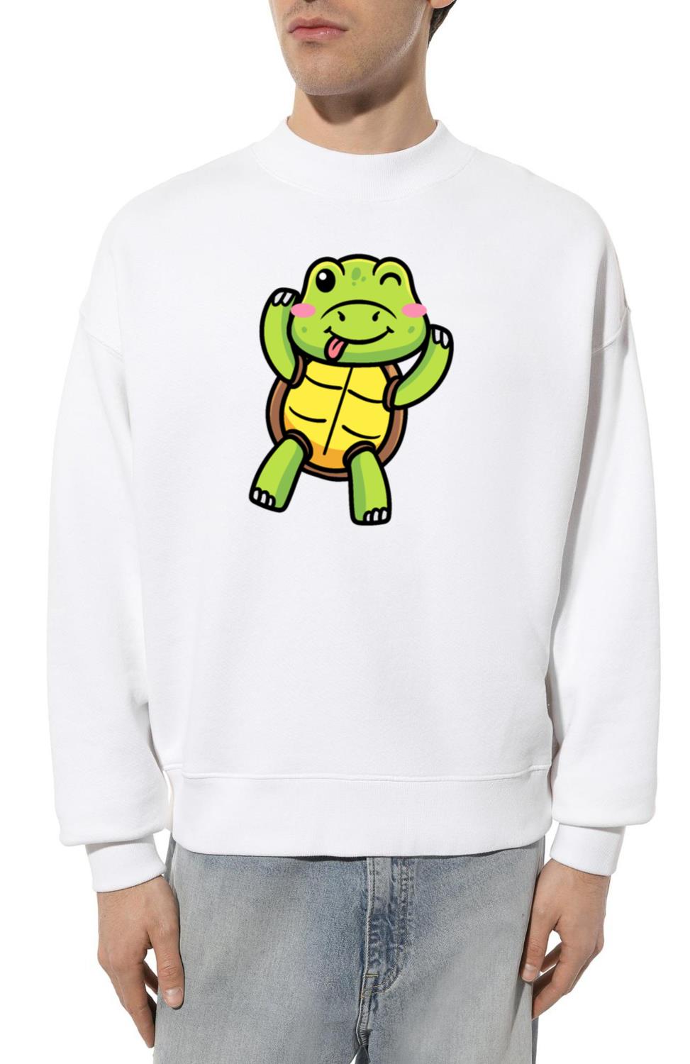 Sea Turtle Emoticon Tortoise Lover Ocean Animal_1 - Unisex Sweatshirt