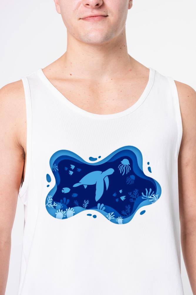 Sea Turtle Sea Ocean Blue Aqua Sea Animal - Unisex Tank Top