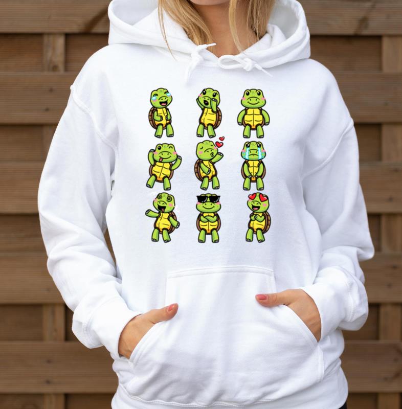 Sea Turtles Emoticon Tortoise Lover Ocean Animal - Unisex Hoodie