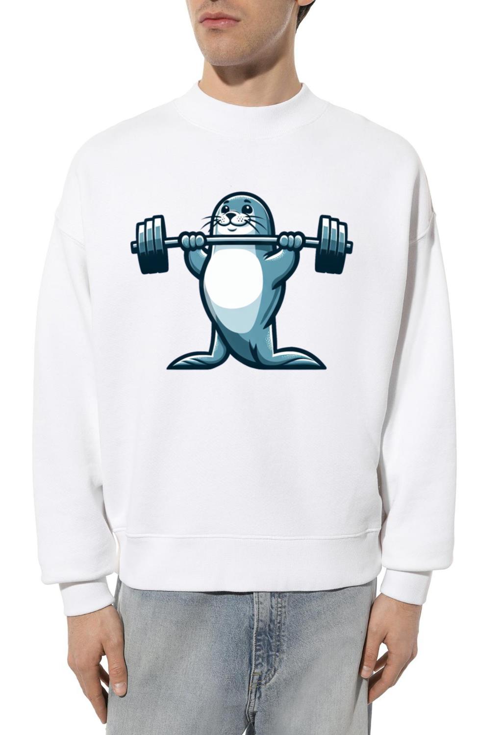 Seal fitness workout gym barbells training - Unisex Sweatshirt