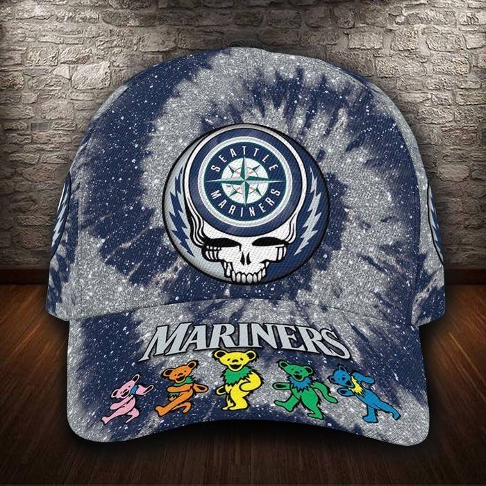 Seattle Mariners And Grateful Dead Band 3D BaseBall Cap CNI178