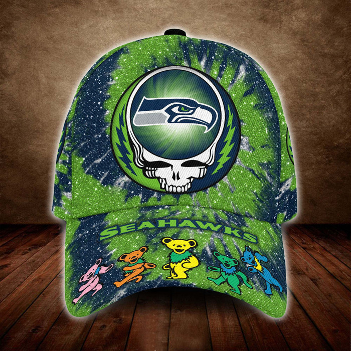 Seattle Seahawks x Grateful Dead 3D Classic Baseball Cap CNI1563