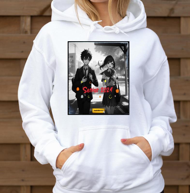 Senior 2024 Counterfeit Anime Aesthetic - Unisex Hoodie