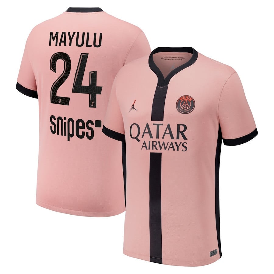 Senny Mayulu 24 Paris Saint-Germain 2024/25 Third Men Jersey - Pink