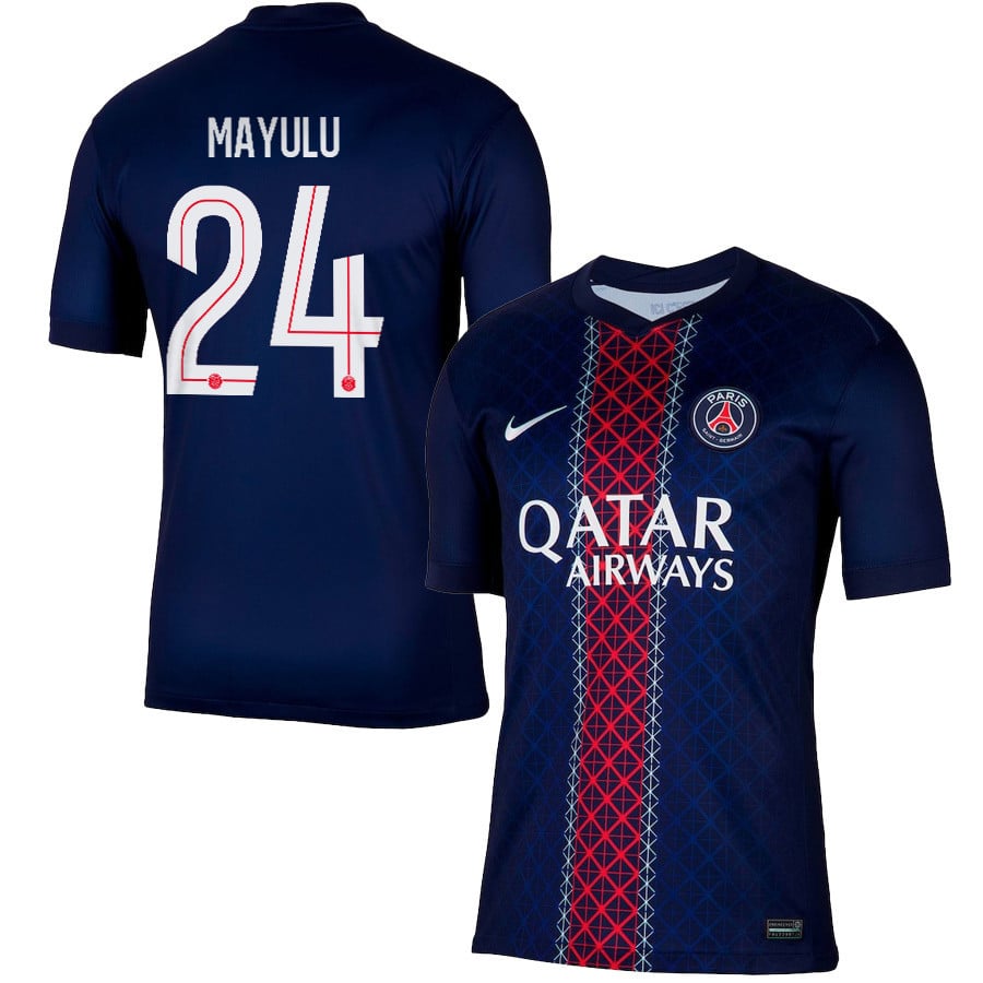 Senny Mayulu 24 Paris Saint-Germain 2025/26 Home Men Jersey - Navy