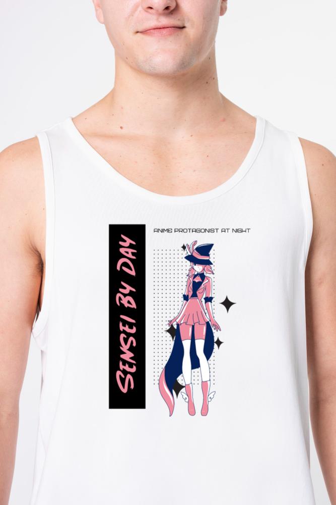 Sensai By Day Anime Protagonist By Night - Unisex Tank Top