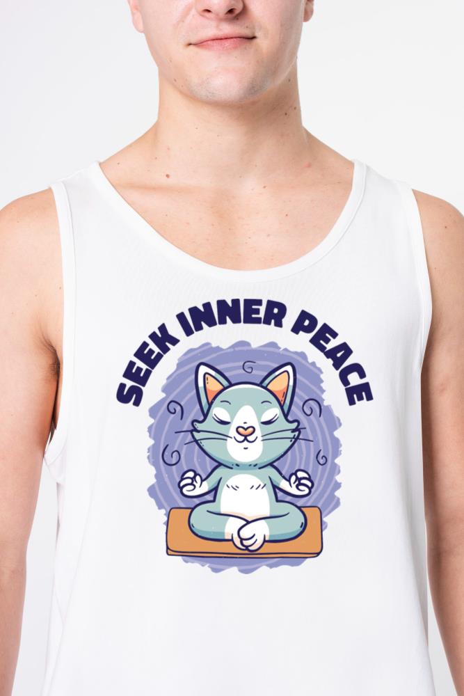 Serenity Cat Yoga Cat Owner Meditation Yoga Fan - Unisex Tank Top