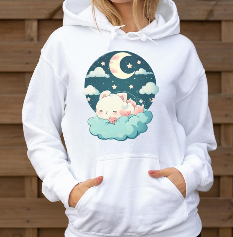 Serenity's Rest_ Sleepy Animal in Dreamland - Unisex Hoodie