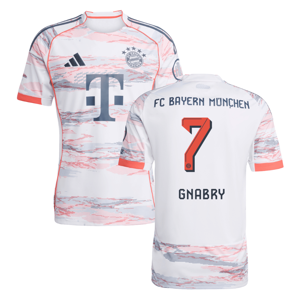 Serge Gnabry #7 Bayern Munich 2025-26 Away Men Jersey - White